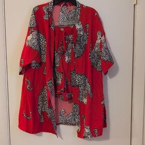 Shein Kimono and Shorts Set